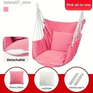Redes confortáveis Cadeira de giro de algodão com almofada e - fácil de montar assento de relaxamento interno/externo - UsableQ
