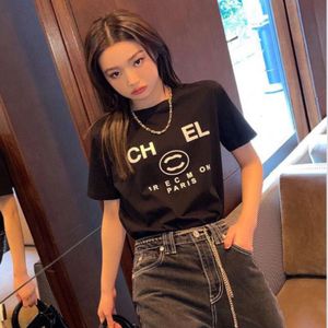 Advanced Version Womens T-Shirt Frankreich Trendy Kleidung Zwei C Letter Graphic Print Paar Mode Baumwollrunde Hals xxxl Kanal Kleidung Kurzarm Tees 1188ess