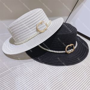 편지 스타일 플랫 탑 밀짚 모자 여름 태양 보호 모자 통기성 야외 선샤이드 모자 유행 UV 보호 해변 모자