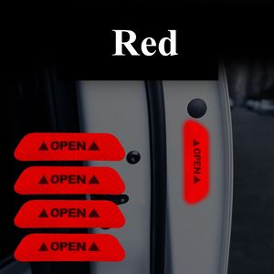 4pcs Riflettente Auto Sticker Sicurezza di apertura Avviso Riflettore Accessori per auto Auto Accessori per interni esterni Riflettore