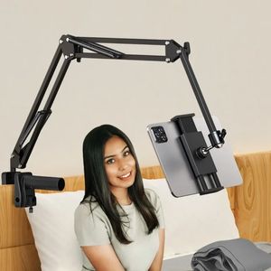 Tablet-Ständer für Bett Aluminium Arm Handy Klemmclip-Overhead Mount Ständer für iPad MIPAD Galaxy Tabs Telefone mit 4-13 Zoll