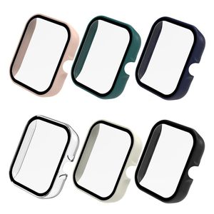 2in1 Case Glass Full Cover Silicone Strap For Xiaomi Huami Amazfit Gts 3 2 2e 2 Mini Smart Watch Band Glass Protector Cover