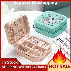 DIY 5D Mosaic Rhinestone Jewelry Storage Box Special Shape Diamond Resin Painting Kit Jewelry Organize Case Holder Gifts