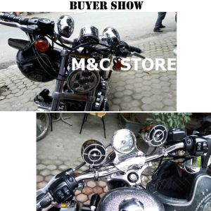 Black Chrome 1 ''/1.25 '' Размер Size Motorcycle Audio Sound Dinger Hi-Fi Sound Mp3/WMA Bluetooth USB/Aux Phone для Harley Touring XL