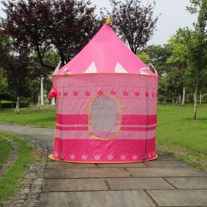 Zabawne namioty na zewnątrz Zamek Zamek Przenośny składany Tipi Prince Folding Tent Namiot Indoor Cubby Play House Prezenty L410