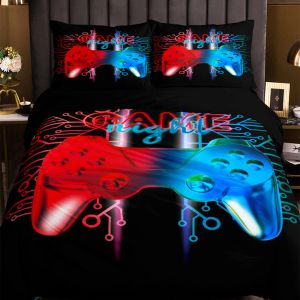 Capa de edredão de jogo Conjunto de roupas de cama king size de tamanho de gamepad