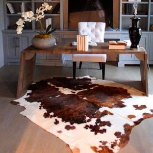 Mat Carpet Rug Cow Animal Print Anti-slip Chair Throw Living Room Lounge Decor