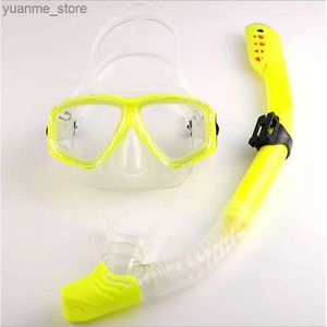 Dykmasker Professionella undervattensdykning Mask dykningsglasögon helt-torr snorkel silikon dykmask y240410