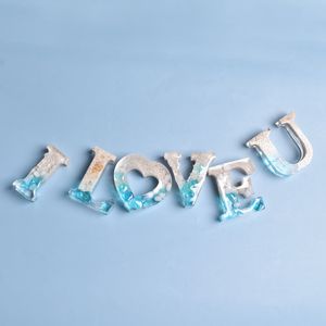 Epoxy Harts Mold 26 English Alphabet Letter Number Keychain Pendant Casting Silicone Mold Diy Crafts Smycken Making Tools Tools