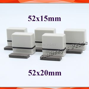 Prostokąt 5pcs 52x20 52x15mm 56x20 mm Uchwyt do znacznika Pustka +7 mm gumowa podkład