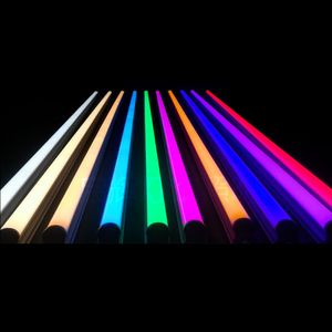 T5 Square LED Tubes Color Light 120cm 4ft 18W Integrated AC160-260V Aluminum Full PC Lamp Red Green Blue Yellow High Brightness 1200mm Fluroscent Blubs from China