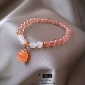 Kleine frische Katzenklauenkugel Perlen elastisches modisches und süßes Design -Feel -Armband Temperament Vielseitiges Armband