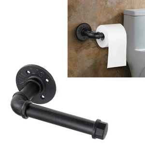 Toilet Paper Holders Heavy Duty Rustic Industrial Pipe Toilet Paper Holder Vintage Wall Mounted Kit 240410