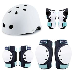 Roller Skating Protector Helmet for Teenage Adults Outdoor Cycling Rock Climbing Kneepads Elbow Pad Hand Head Protective Gear 240401