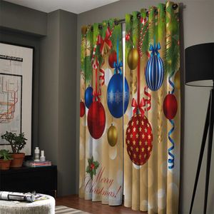 Feliz Natal árvore decoração Janela cortina cortinas de Natal Cortinas de decoração de tecido para sala de estar