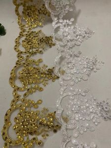 1 Yard Sequin Gold Whitethread