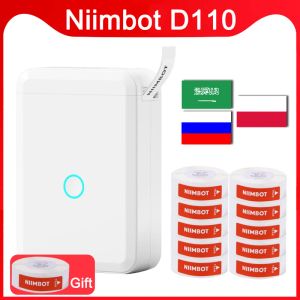 Printers NiiMbot D110 Portable Label Maker Wireless Bluetooth Label Printer for Android iPhone Phone Office Home Name Tag Tape Sticker