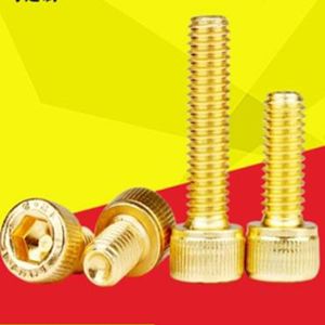 2-20pcs M2 M2.5 M3 M4 M5 m6 m8 gloden Allen Screw Hex Socket Cap Cup Head Screw Gold Plated Length 4-55mm