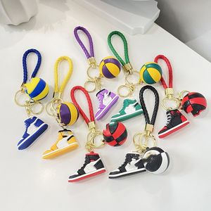 Mini-Designer-Basketballschuhe Schlüsselbund Mode Netter Basketball Keychain Anti-Lost Auto Schlüsselbund Pendelly Feiertagsgeschenk