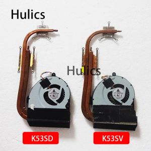 Pads Used For Asus K53 X53 K53S A53S X53S K53SV K53SM K53SJ K53SC K53SD Laptop CPU Cooling Fan Radiator Heatsink Cooler KSB06105HB