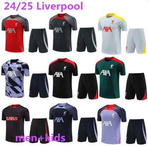 24 25 Football Tracksuit Jersys Kit 23 24 남성 어린이 반바지 소매 훈련 슈트 축구 트랙 슈트 생존 발 chandal futbol 스포츠웨어