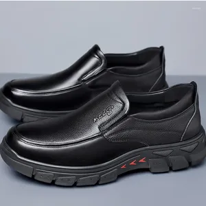 Casual Shoes Men's Business Leather Spring Non-slip Soft Bottom Plus Size Driving Walking Loafers Zapatos Para Hombre De Vestir