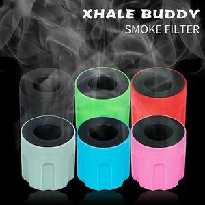 Nyaste Xhale Buddy Smoke Filter Rökning Tillbehör Portable Office Car Home Air Purifier Extra Changeable Activated Carbon Filters Cotton Smoke Shops Supplies