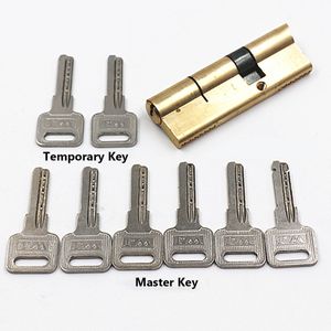 1 conjunto do cilindro da porta prenda trava 70 80 90 100mm 8 teclas Anti-roubo de entrada da porta de bronze Lock Home Security with Keys Door Hardware