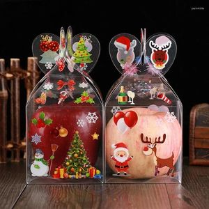 Aufbewahrungstaschen 10pcs Transparent PVC Geschenkbox Weihnachten Apfel