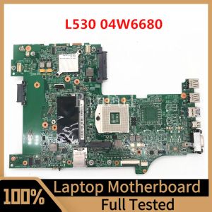 Moderkort 04W6680 Mainboard för Lenovo ThinkPad L530 Laptop Motherboard DDR3 Notebook 100% Fulltestad fungerar bra