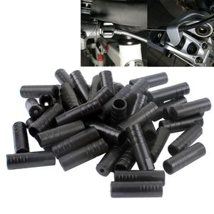 50/100 st 4/5mm Line Pipe Tool Black Plastic Ytter Kabelskydd Bicycle Brake Gear Shift/Brake Cap Caps Tips Crimps