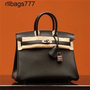 Läder BK Designer Bags Master Hand Anpassad bärbar kvinnors väska PAG PLATINUM BAG LITCHI Mönster Togo Calf 89 Classic Black