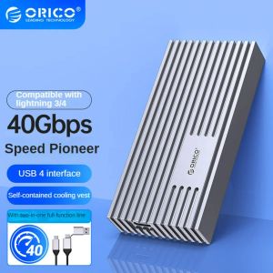 Hubs orico alumínio ssd nvme m2 gabinete 10gbps pcie tipo c m2 ssd case nvme m key state de estado sólido suporte de suporte uasp para pc