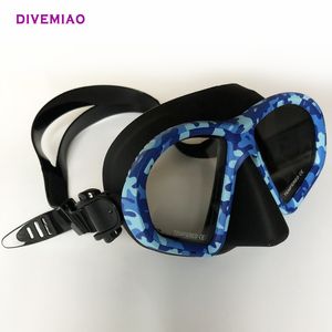 Divemiao 2019 mais recente máscara de mergulho com máscara de capa de camuflagem para usar os óculos de natação de engrenagem de snorkel