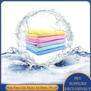 Quick-drying Pet Dog and Cat Towels Soft PVA Faux Deerskin Bathrobe Super Absorbent Towels Puppy Accessories Bath Robe Wholesale