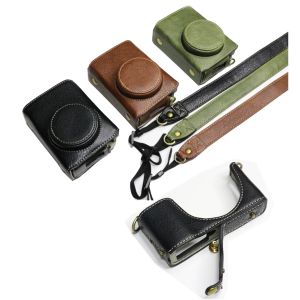 Accessories Portable Pu Leather Case Camera Bag Cover for Ricoh Griii Gr3 Gr3x Protective Shell Coverf with Shoulder Strap