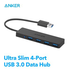 Hubs Anker USB Hub 3 0 4Port Ultra Slim Data Hub per MacBook Air Mac Pro Tablet IMAC Laptop Notebook PC USB Flash Drives