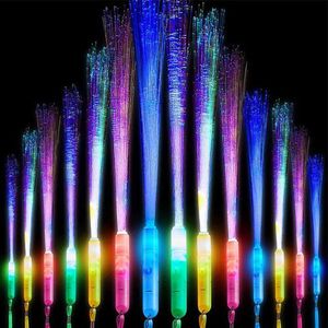 Giocattolo rave a LED 1pc Glow Stick Blow Fibra Stick Stick Blow Stick LED Party Night Light Props Regalo di compleanno Regalo per la festa di matrimonio 240410