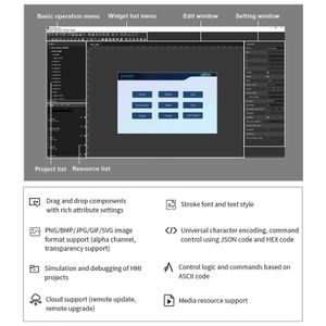 4,3 Zoll mit Touch Panel HMI Graphic LCD -Anzeigemodul Unterstützung für Arduino/Raspberry Pi