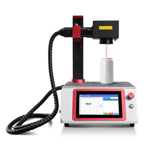 Small Fiber Laser Marking Machine With HD Touch SCreen For Coding And On Metal SS Tire Tag PCB