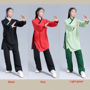 UNISEX Linen Wing Chun Tai Chi Uniformes Shaolin Kung Fu Roupas Wushu Tobe Taoísta Artes Marciais