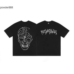 Designer Men's Short Sleeve Street Fashion Mens Brand Dark Series Lightning Skull Number Tracing Print Hip Hop Short Sleeve t