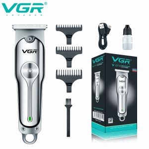 Trimmare VGR Hårklippmaskin Electric Hair Clipper Professional Haircut Machine Mini Barber Rechargeble Hair Trimmer For Men V071