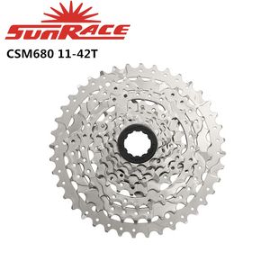 Sunrace CSM66 CSM680 Cassette 8 Speed 11-34T 11-40T 11-42T Bike Bicycle For MTB Mountain Bicycle Silver And Black Color