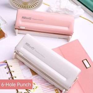 Punch Kwtrio Regulowane 6Hole Desktop Puncher dla A4/A5/A6/A7/Mini/B5/Personal/Deskfax Dairy Planner Organizator z 10 arkuszem