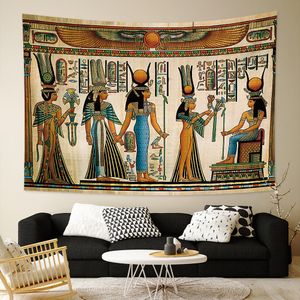 Egyptisk tapestry Bakgrund Ancient Egypt Scene Mythology Faraoos Väggar vägg hängande sovrum vardagsrum fotografi heminredning