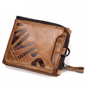 Designer plånbok lyxig toppkortshållare mini plånbok äkta cowhide herrar plånbok mode casual kort blixtlås plånbok öppen multifunktion mynt plånbok