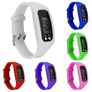Pedometer Step Counter Digital Sport Running Silicone Calorie Watch Bracelet