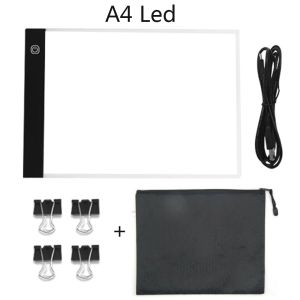 A4 LED Light Pad For Diamond Målning Artcraft Tracing Light Box Copy Board Digitala surfplattor Ritning Tablett
