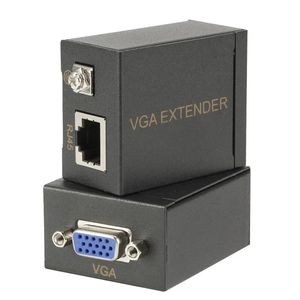 2024 Ny 1 -parmottagare sändare VGA till RJ45 Extender repeater av CAT5E/6 upp till 60 m VGA UTP för PC -bärbar datorprojektor för VGA